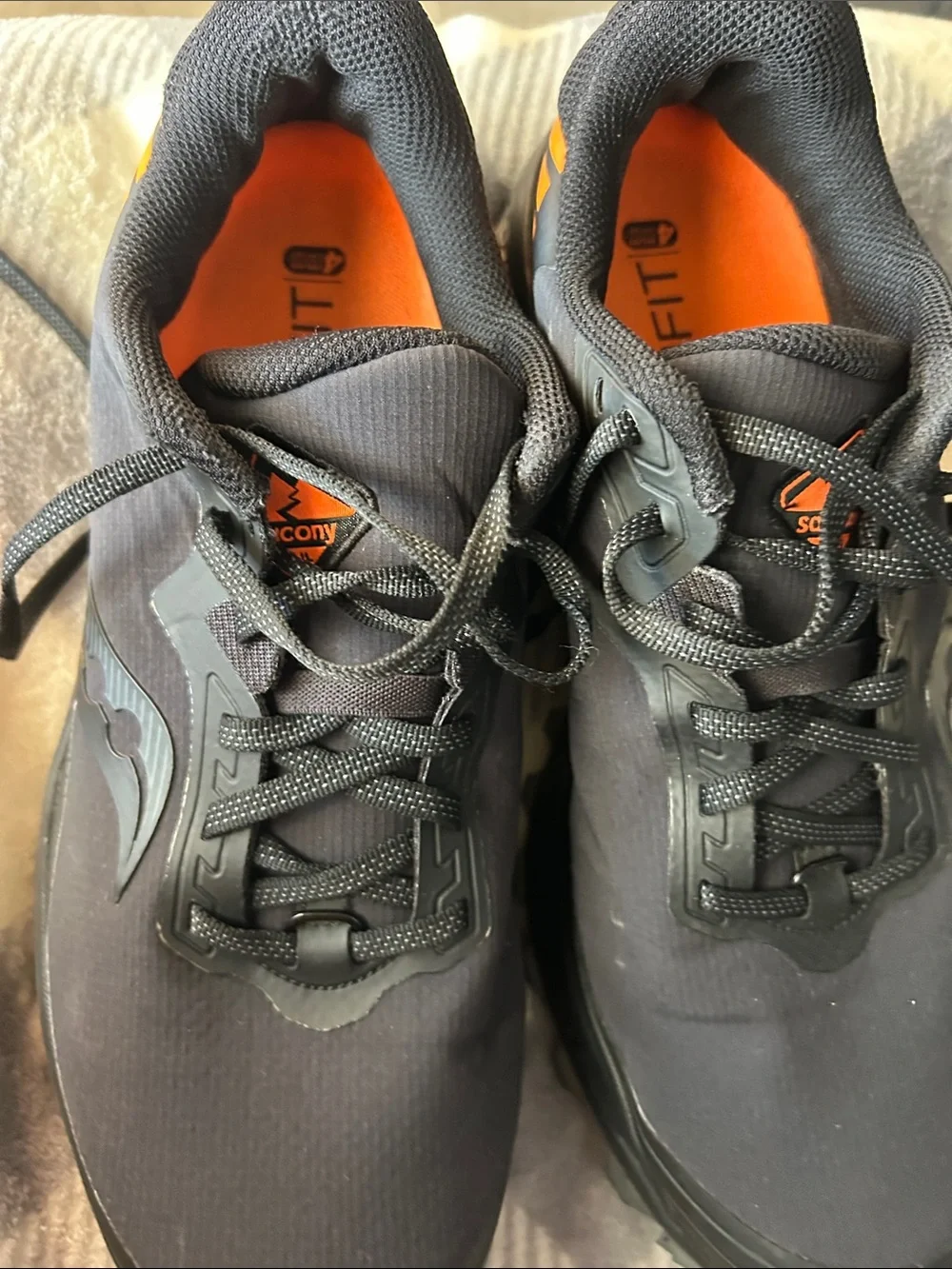Saucony Men’s Trail Shoes - Charcoal with Orange Interior